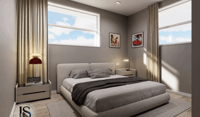 Photorealistic Residential Rendering in San Diego, CA San Diego Bedroom Interior Visualization Concept