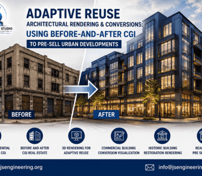 Adaptive Reuse Architectural Rendering & Conversions: Using Before-and-After CGI to Pre-Sell Urban Developments