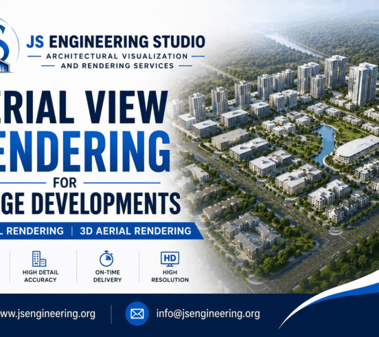 Aerial View Rendering for Large Developments | Aerial Rendering & 3D Aerial Rendering Services