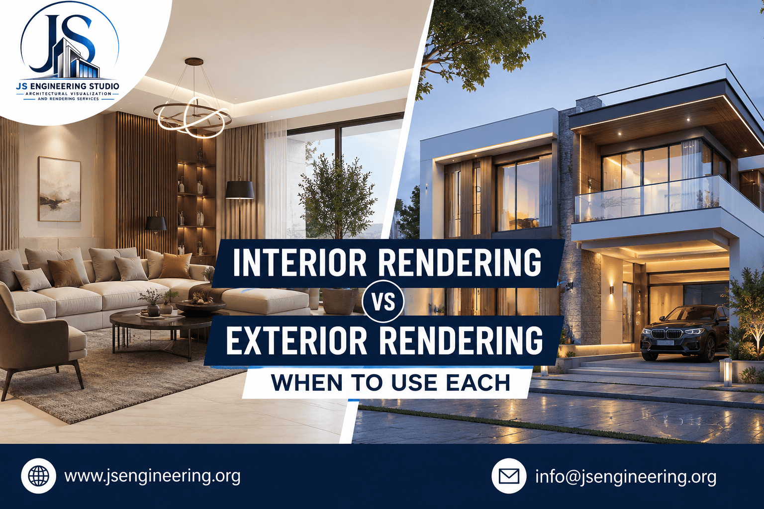 Interior Rendering Vs Exterior Rendering