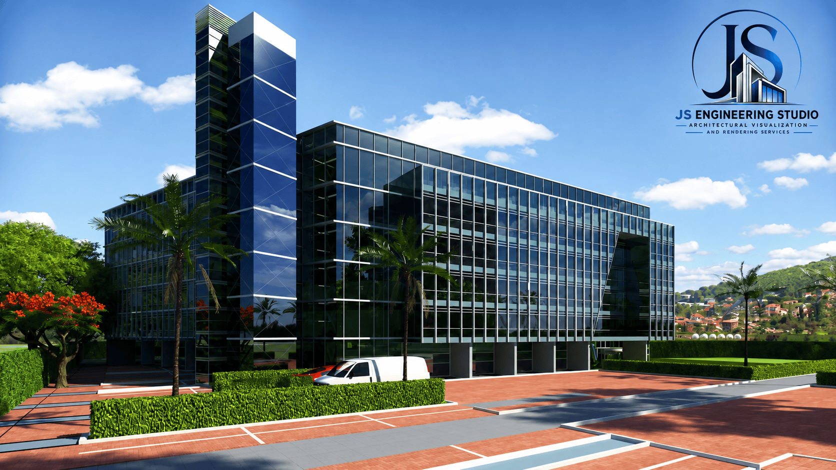 Modern Commercial Building Rendering Atlanta GA