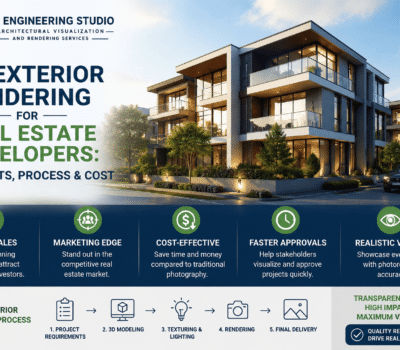 3D Exterior Rendering for Real Estate Developers: Benefits, Process & Cost