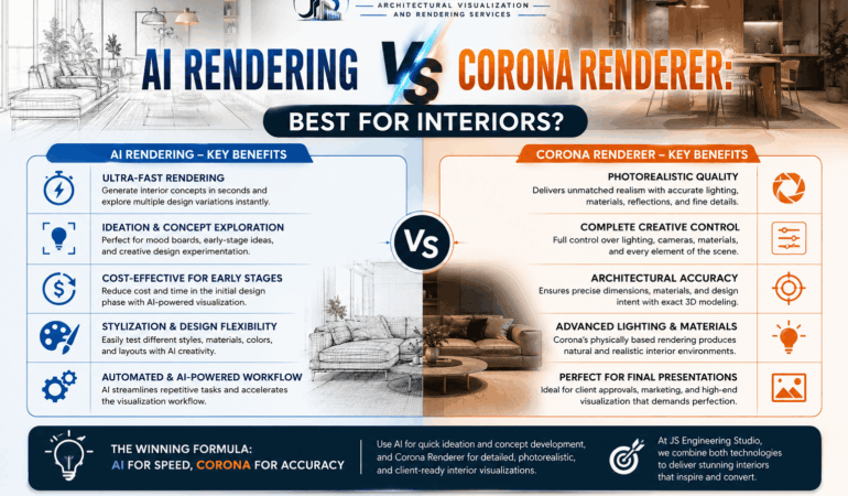 Corona Renderer vs AI Rendering for Interiors (2026)