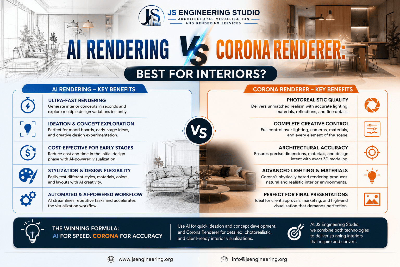 Corona Renderer vs AI Rendering for Interiors (2026)