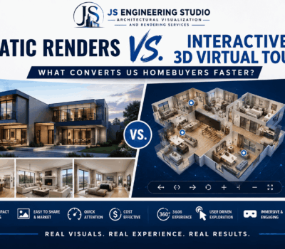 Static Renders vs. Interactive 3D Virtual Tours: What Converts US Homebuyers Faster?