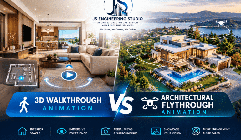 3D Walkthrough Animation vs. Architectural Flythrough Animation