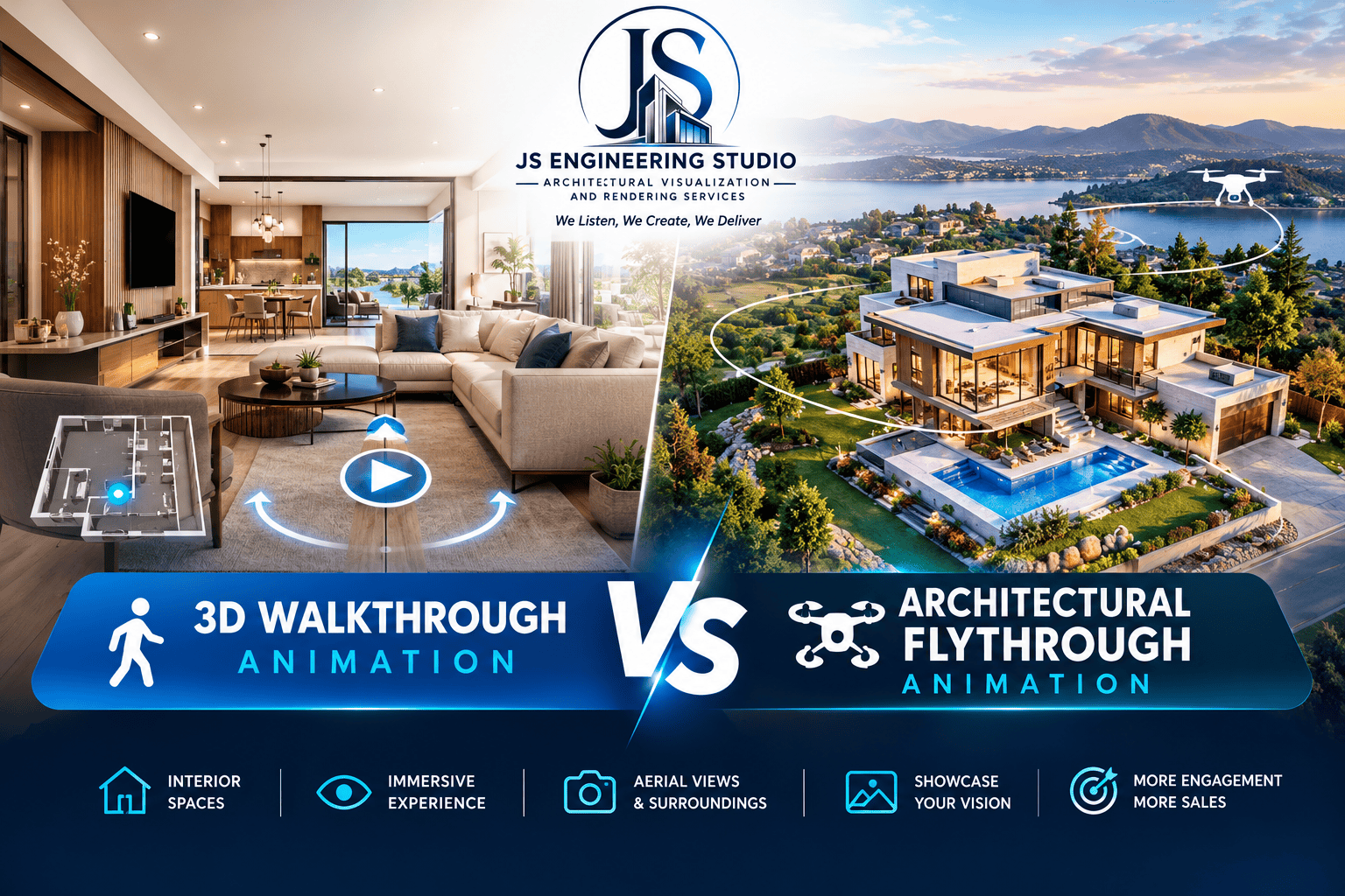 3D Walkthrough Animation vs. Architectural Flythrough Animation