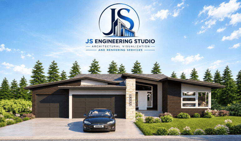 Modern House Rendering in Arvada, CO – 3D Exterior Visualization