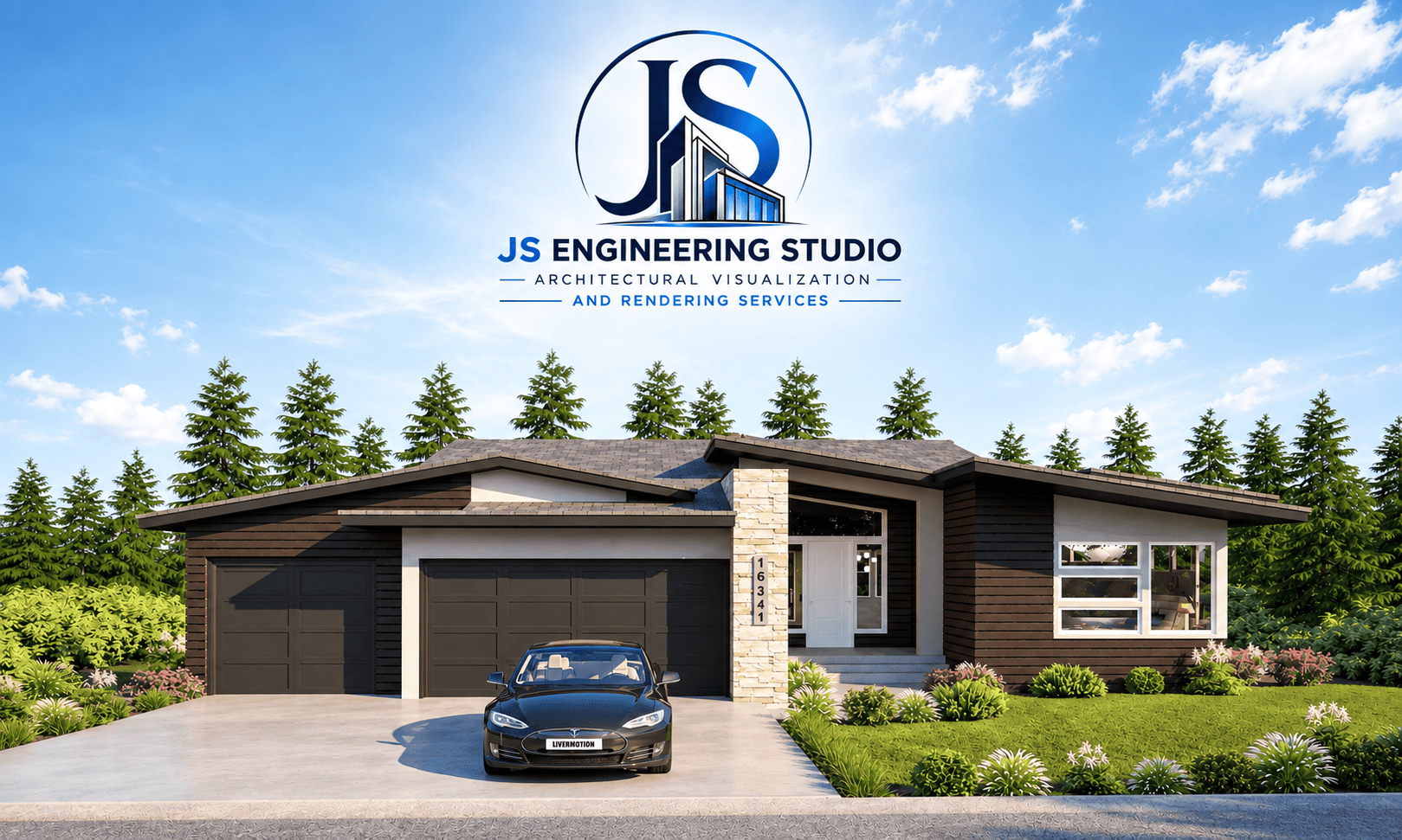 Modern House Rendering in Arvada, CO – 3D Exterior Visualization